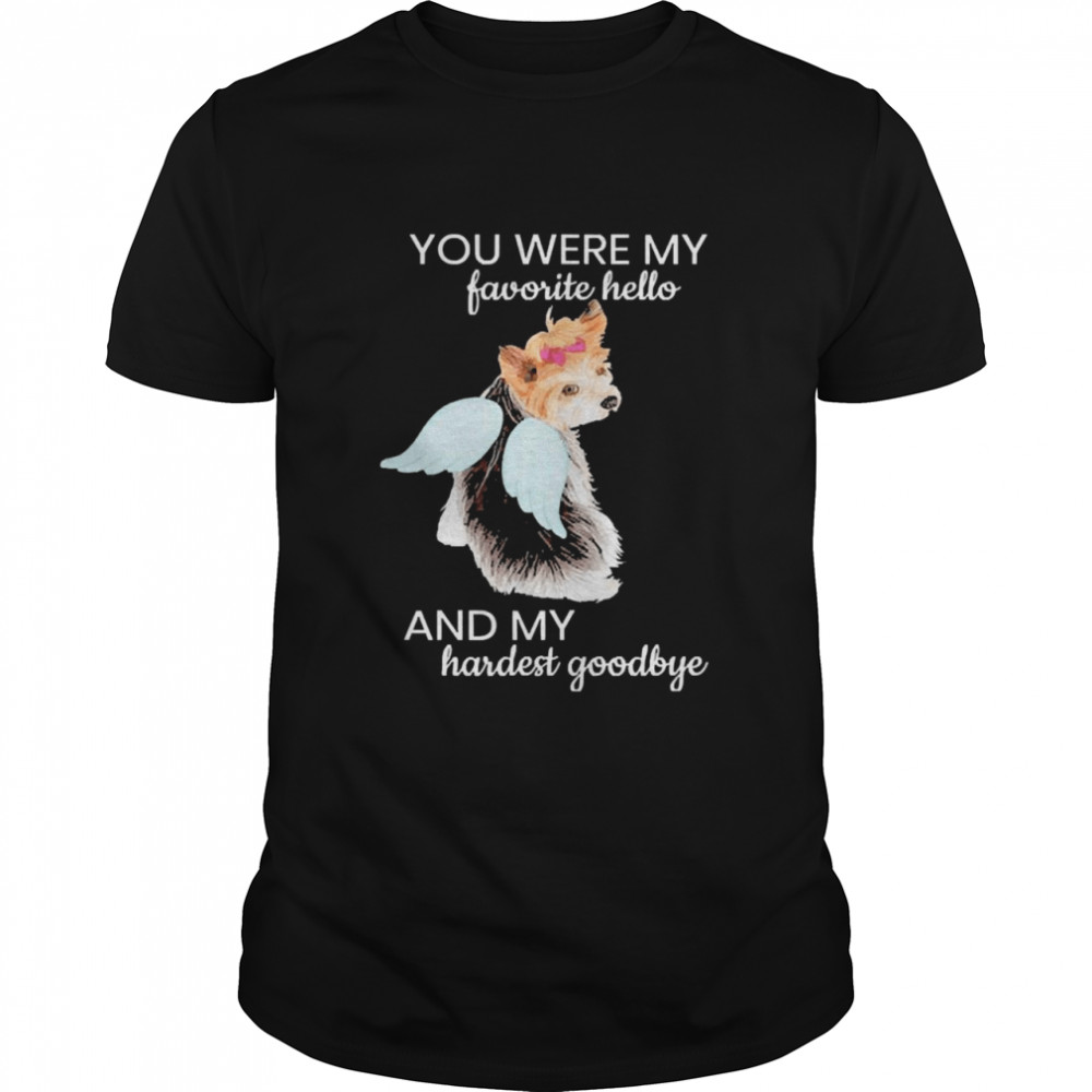 Angel Wing Dog Yorkie Memorial Puppy Rainbow Bridge Pet Classic Men's T-shirt