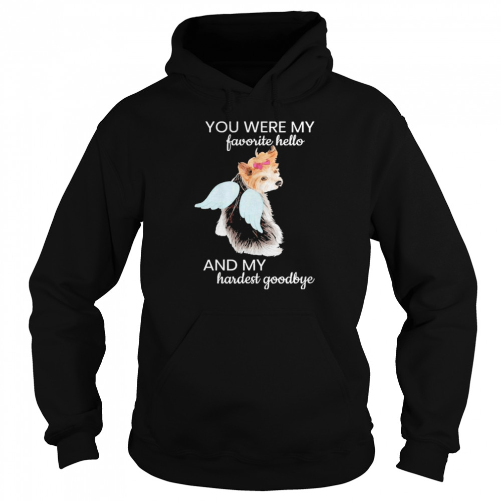 Angel Wing Dog Yorkie Memorial Puppy Rainbow Bridge Pet Unisex Hoodie