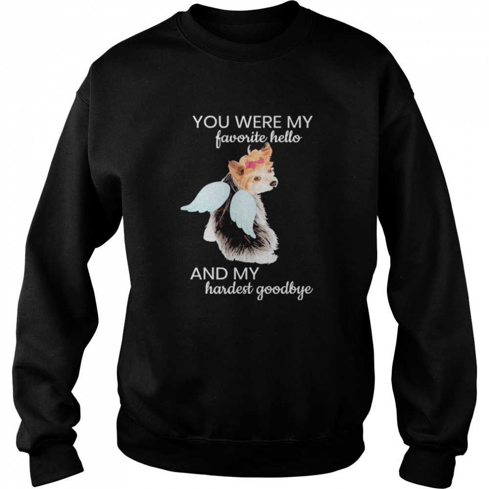 Angel Wing Dog Yorkie Memorial Puppy Rainbow Bridge Pet Unisex Sweatshirt