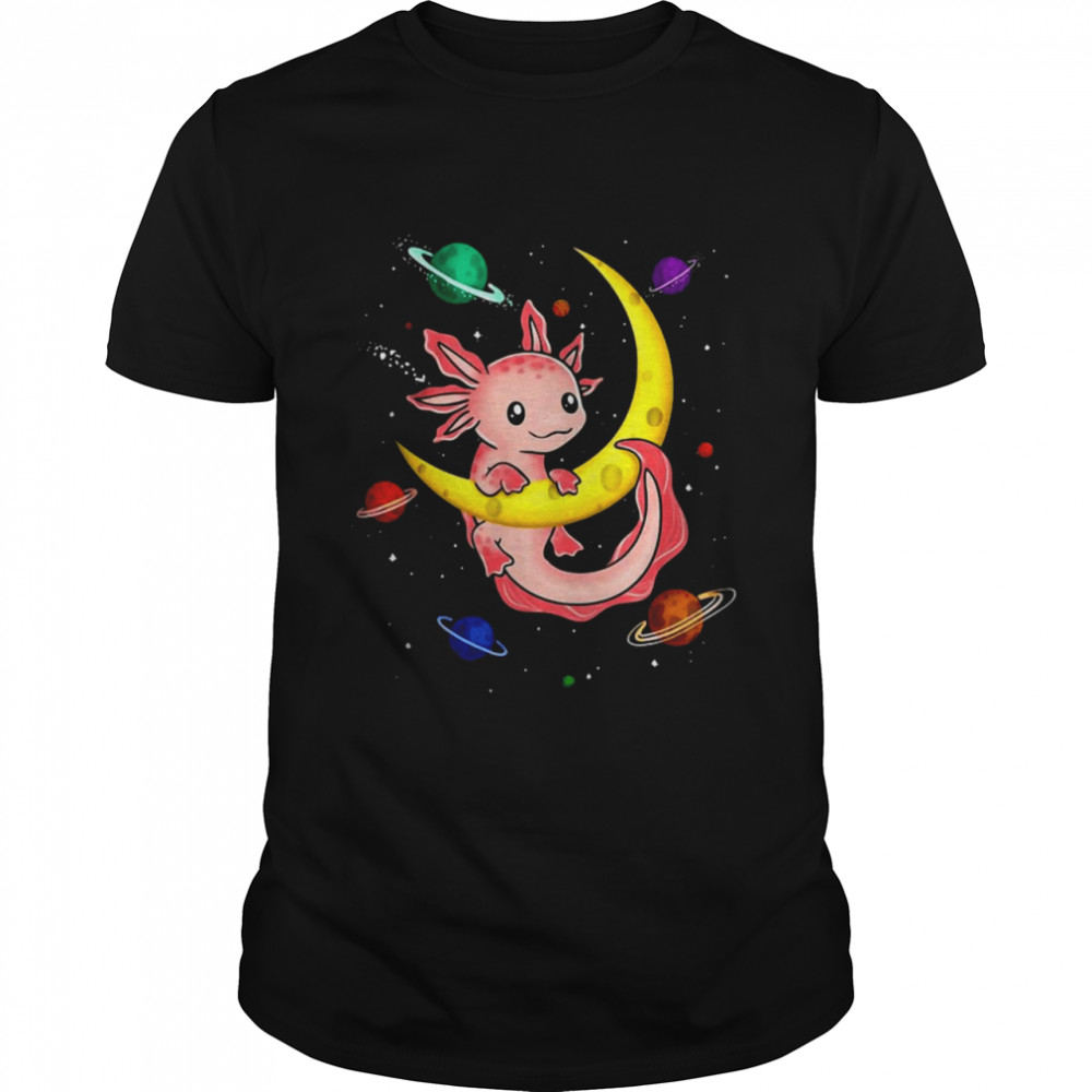 Galaxy Axolotl Funny Goth Space Pastel Goth Japan Classic Men's T-shirt