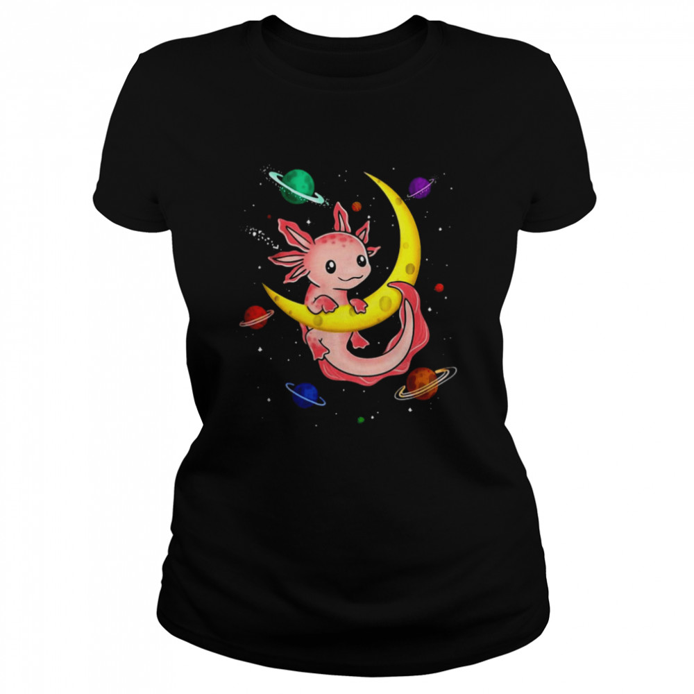 Galaxy Axolotl Funny Goth Space Pastel Goth Japan Classic Women's T-shirt