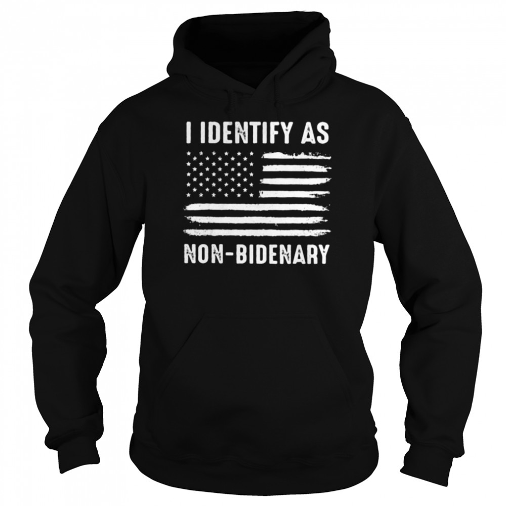 I Identify As Non-Bidenary Flag Vintage Unisex Hoodie