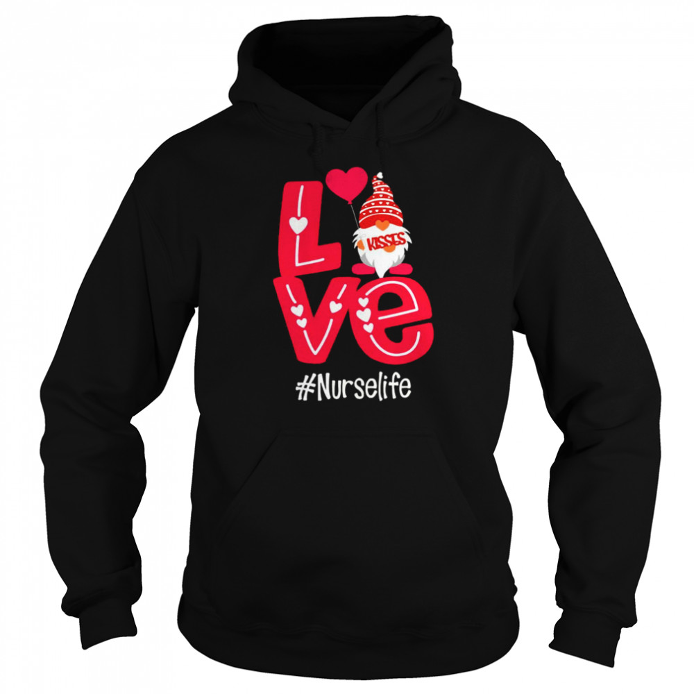 Kisses Love Gnomies Nurse Life Unisex Hoodie