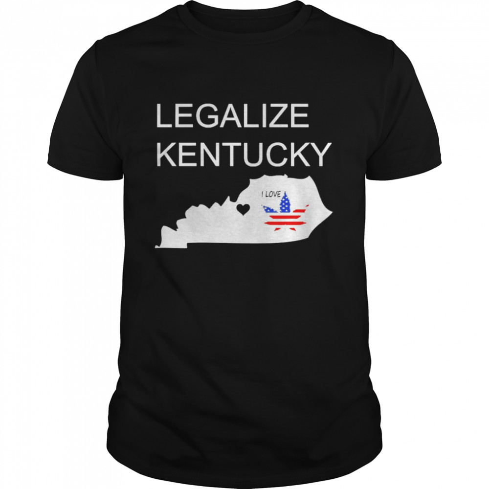 Legalize Kentucky I Love Weed American Flag Classic Men's T-shirt