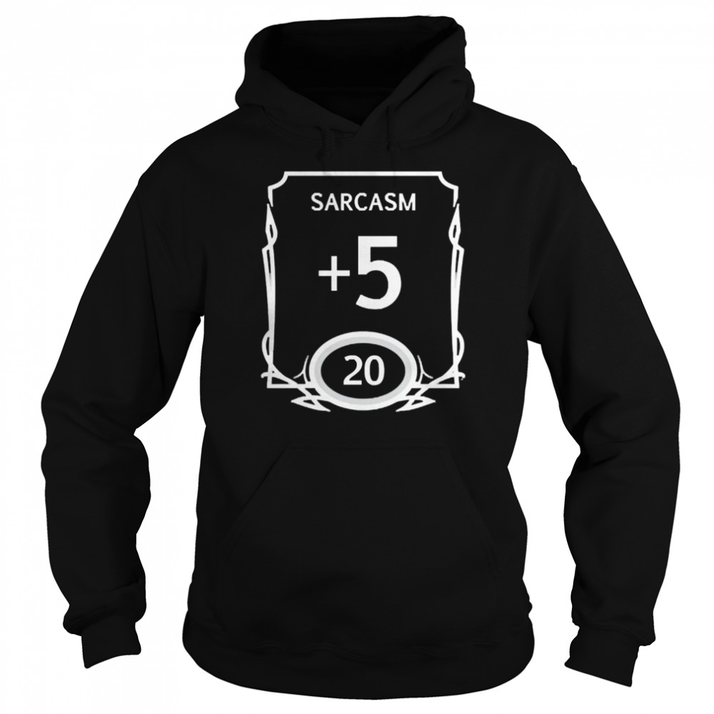 Sarcasm Stat Block Unisex Hoodie