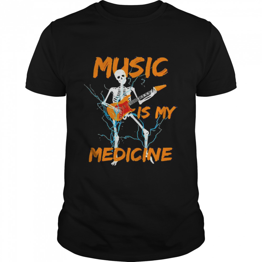 Skeleton Playing Guitar Music Classic Men's T-shirt