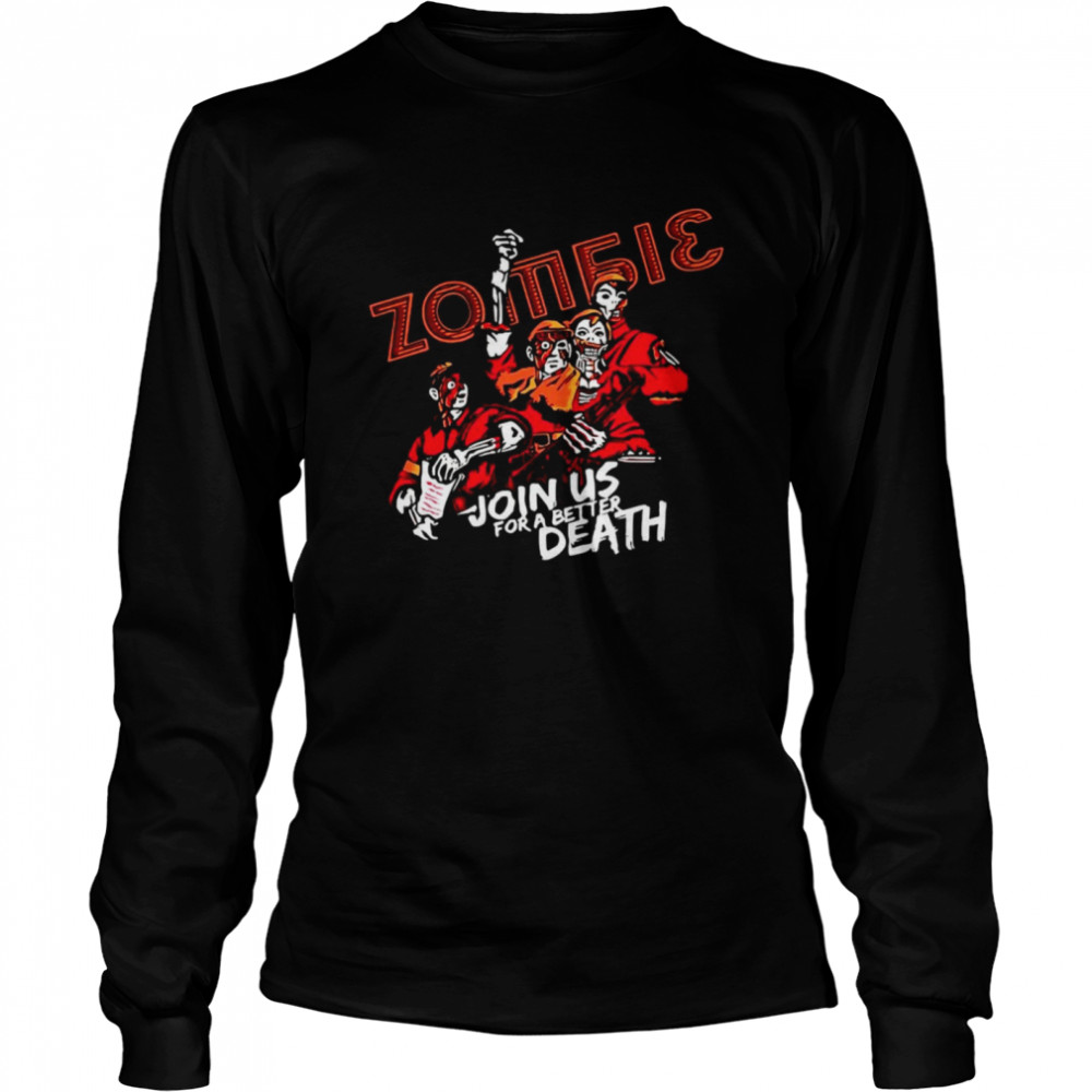 Zombie Join Us Cool Vector Design Long Sleeved T-shirt