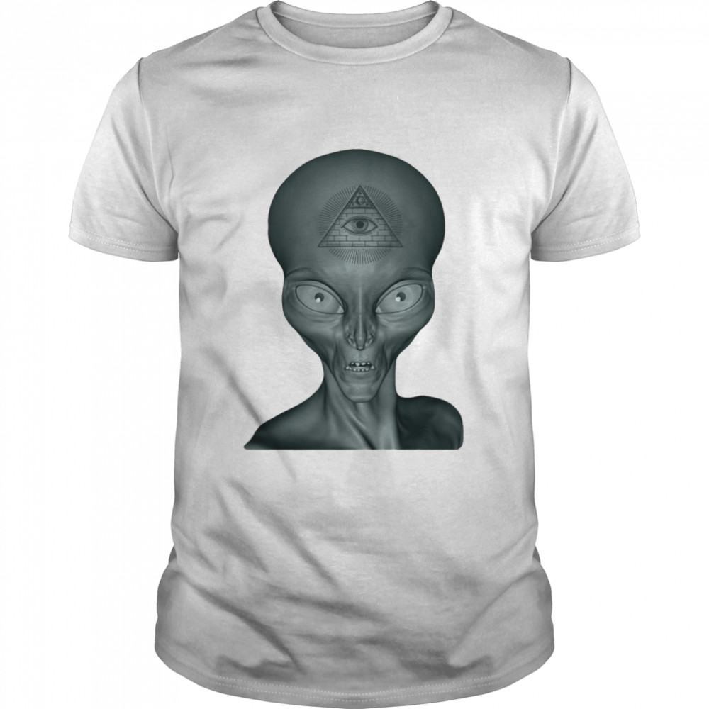 Alienations Illuminati Alien All Seeing Eye Graphic Classic Men's T-shirt