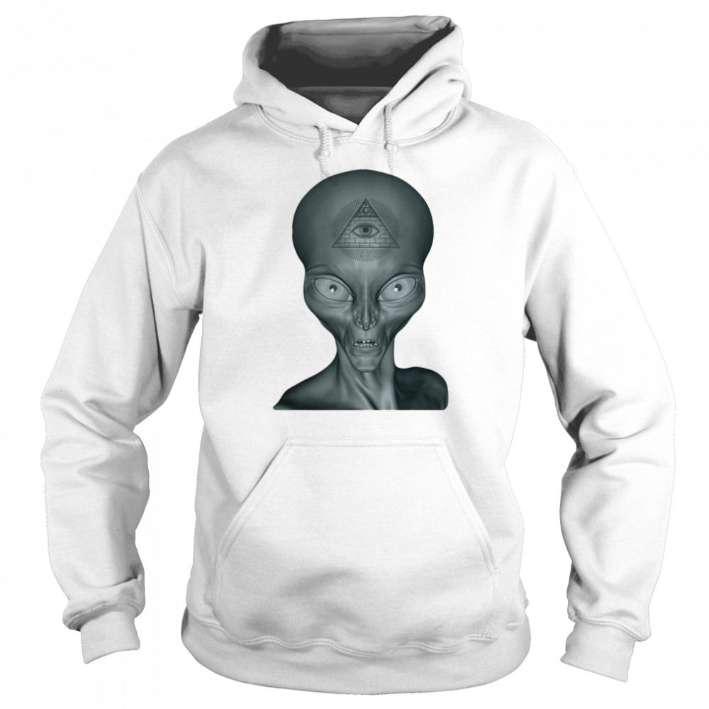 Alienations Illuminati Alien All Seeing Eye Graphic Unisex Hoodie