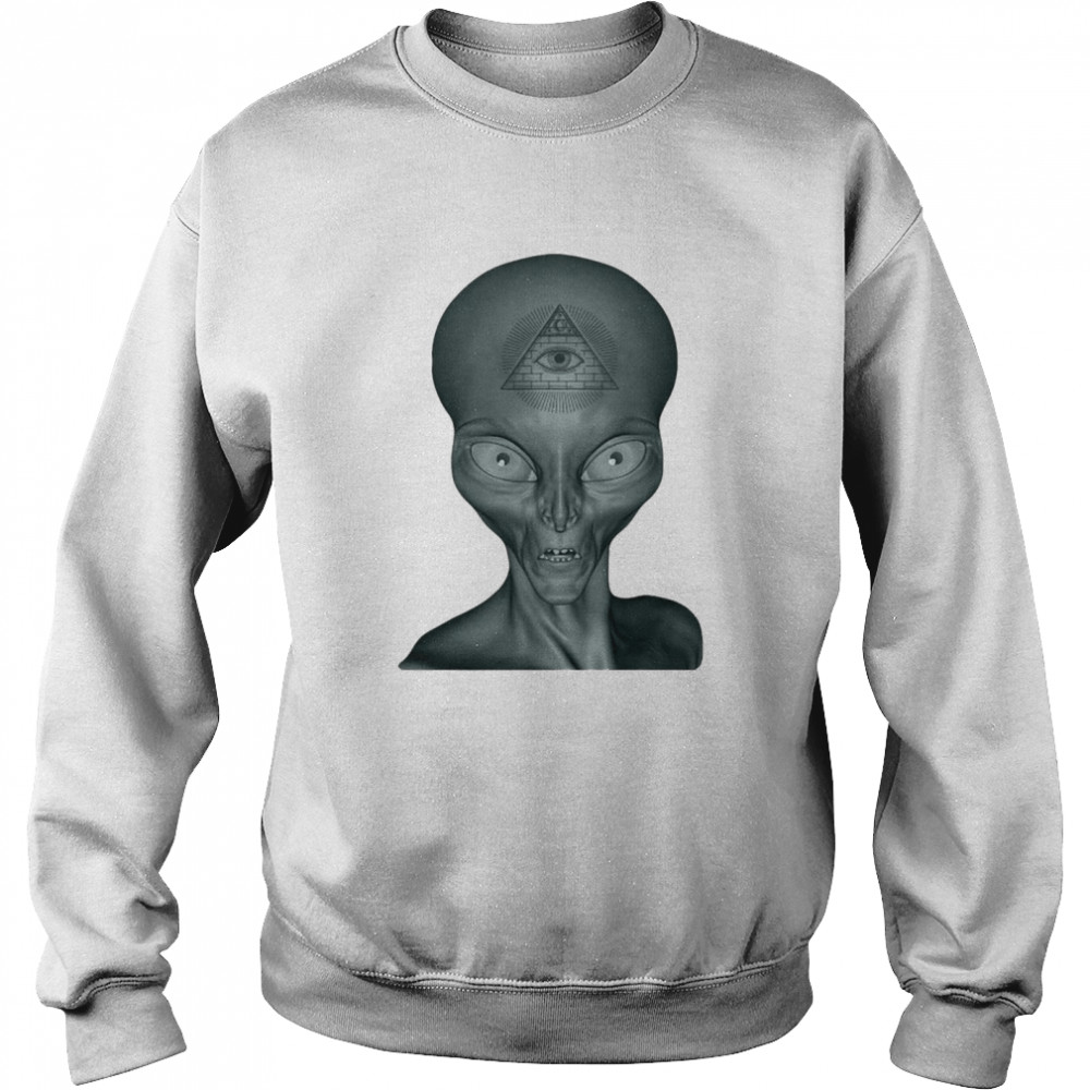 Alienations Illuminati Alien All Seeing Eye Graphic Unisex Sweatshirt