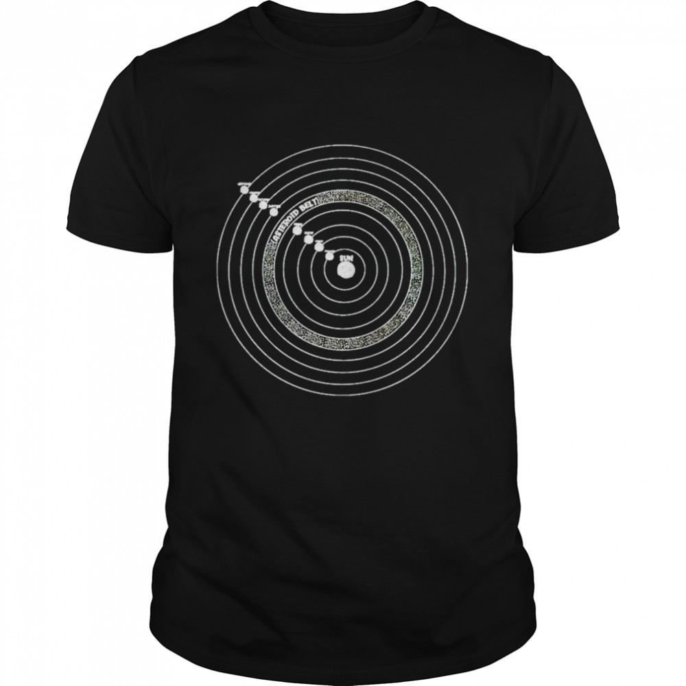 all planet asteroid belt shirt Classic Men's T-shirt