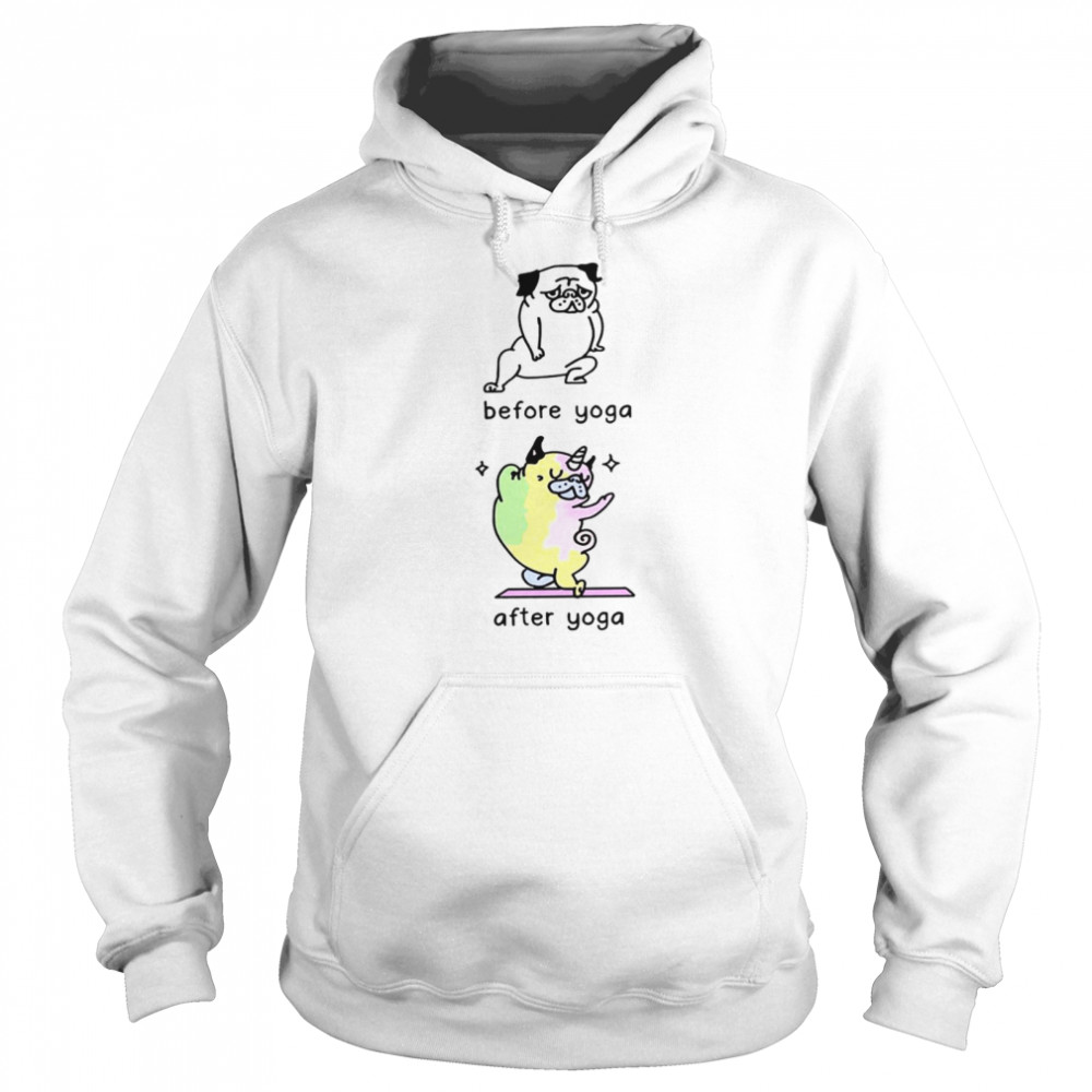 Bug Before yoga after yoga shirt Unisex Hoodie