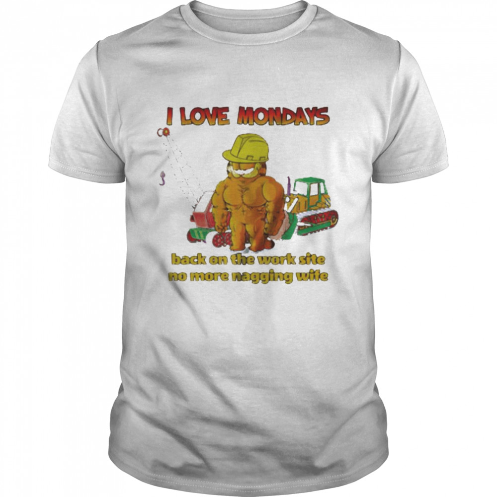 garfield i love mondays back on the work site shirt Classic Men's T-shirt