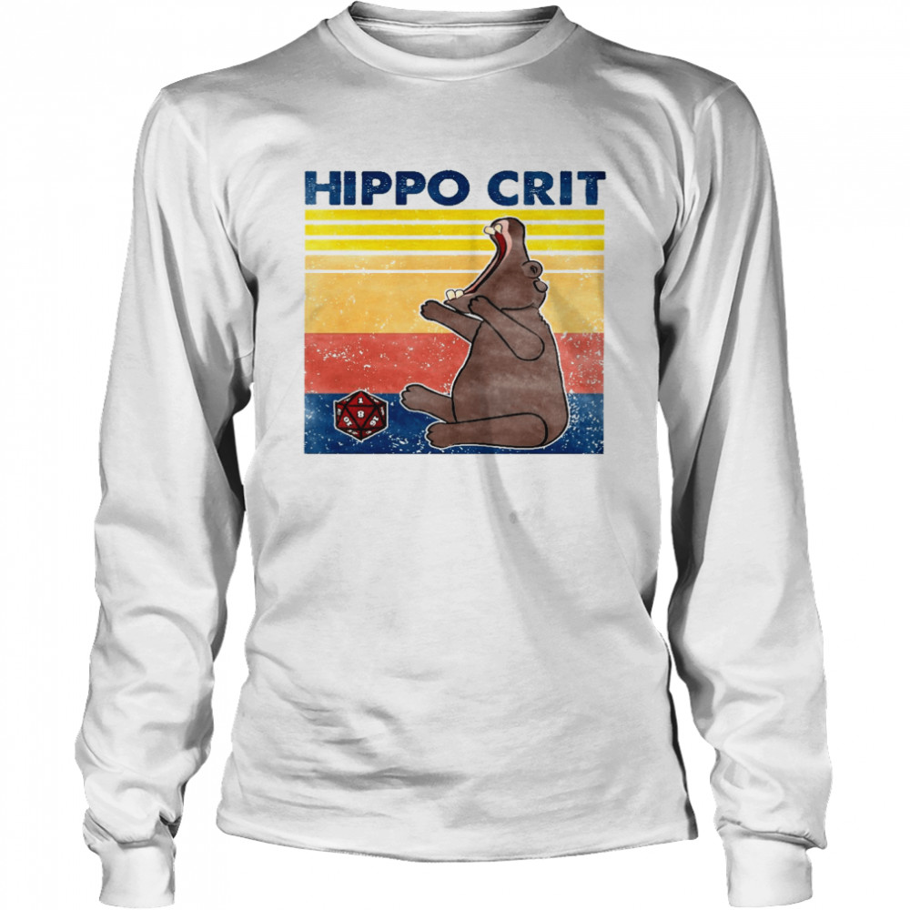 Hippo crit vitage shirt Long Sleeved T-shirt