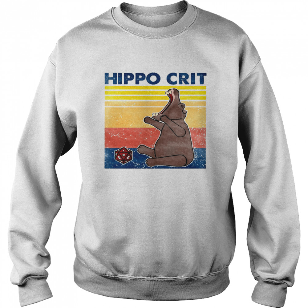 Hippo crit vitage shirt Unisex Sweatshirt