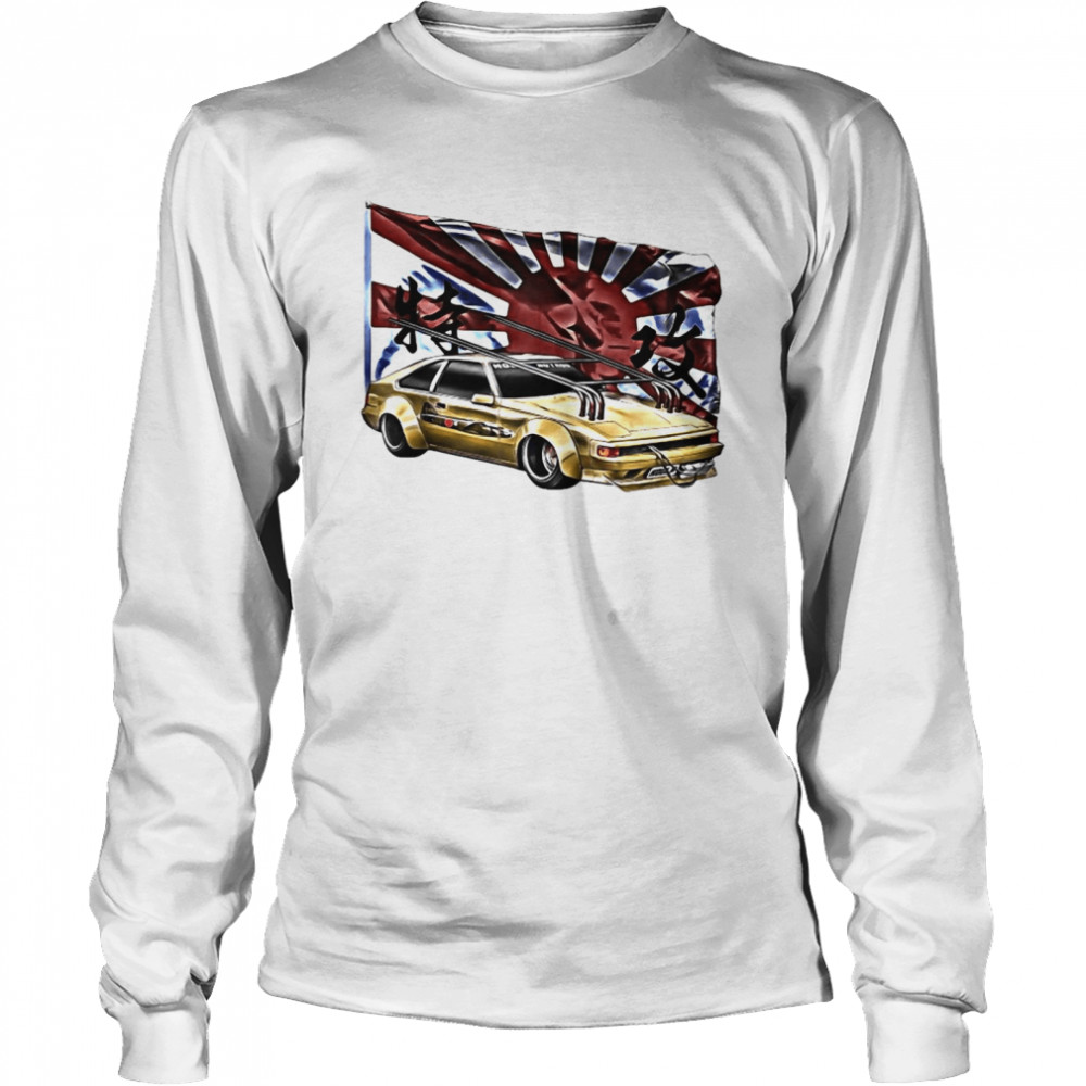 Kamikaze Bosozoku Shakotan Garuchan Kyusha Yankii Bippu Race Zip Long Sleeved T-shirt