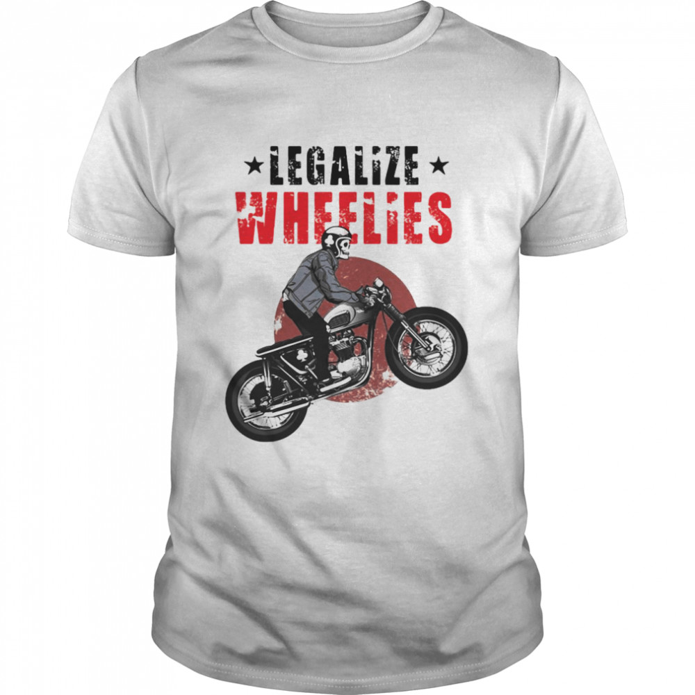 Motorcycle Legalize Wheelies Biker Tees Christmas Classic Men's T-shirt