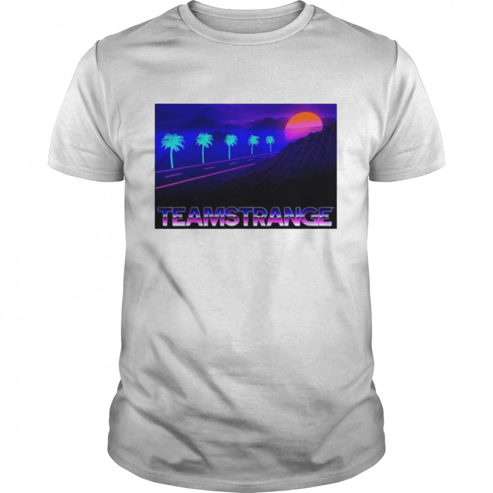 Teamstrange Retro Red Sunset Highway Rocking Style Classic Men's T-shirt