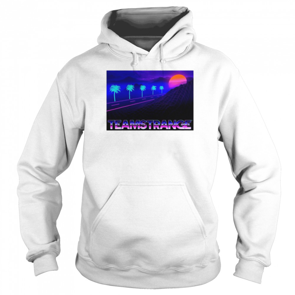 Teamstrange Retro Red Sunset Highway Rocking Style Unisex Hoodie