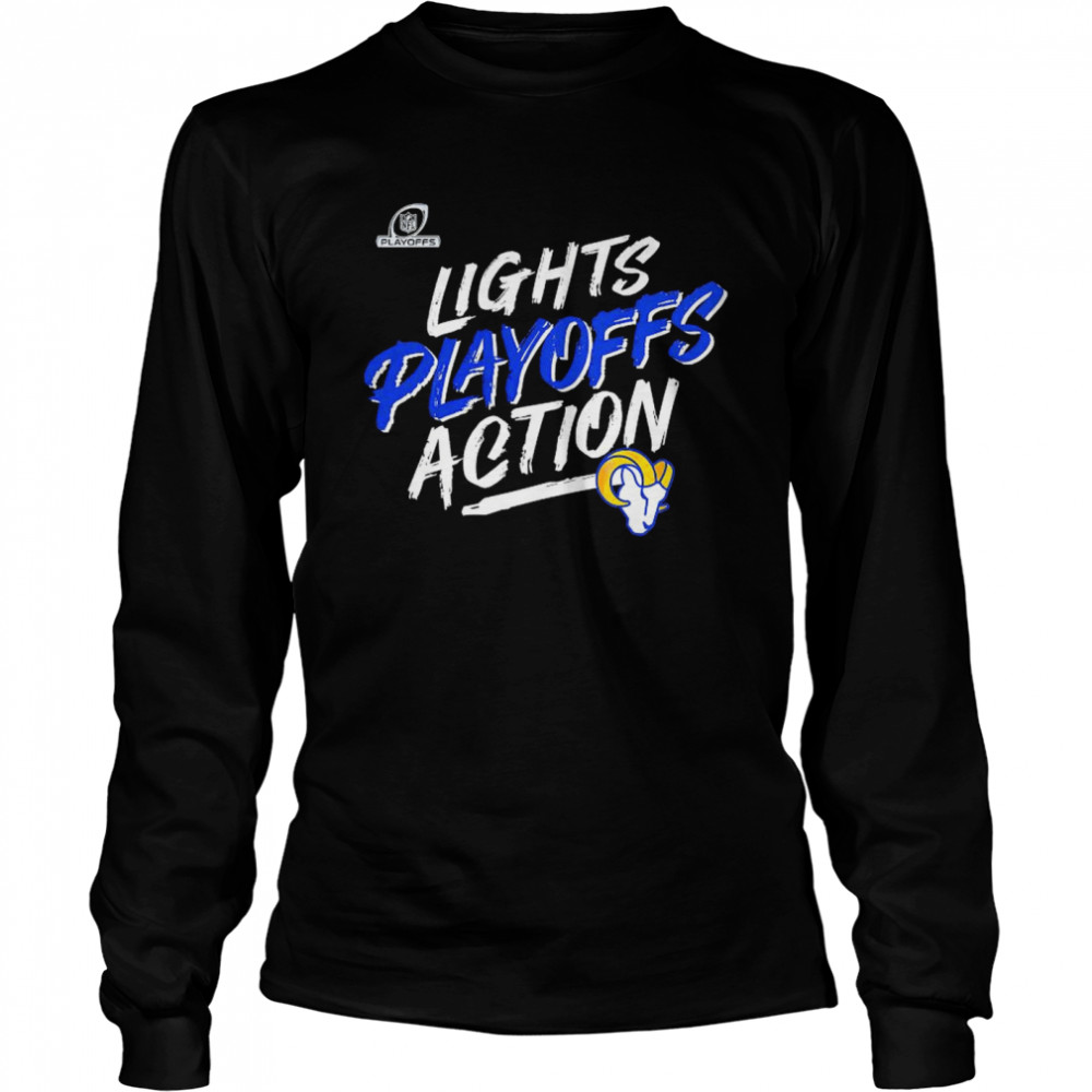 Los Angeles Rams 2021 NFL Playoffs Bound Lights Action shirt Long Sleeved T-shirt