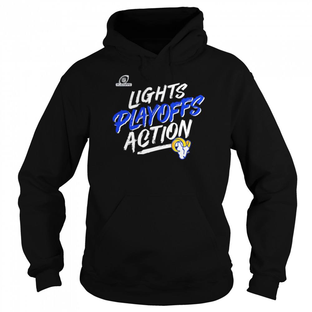 Los Angeles Rams 2021 NFL Playoffs Bound Lights Action shirt Unisex Hoodie