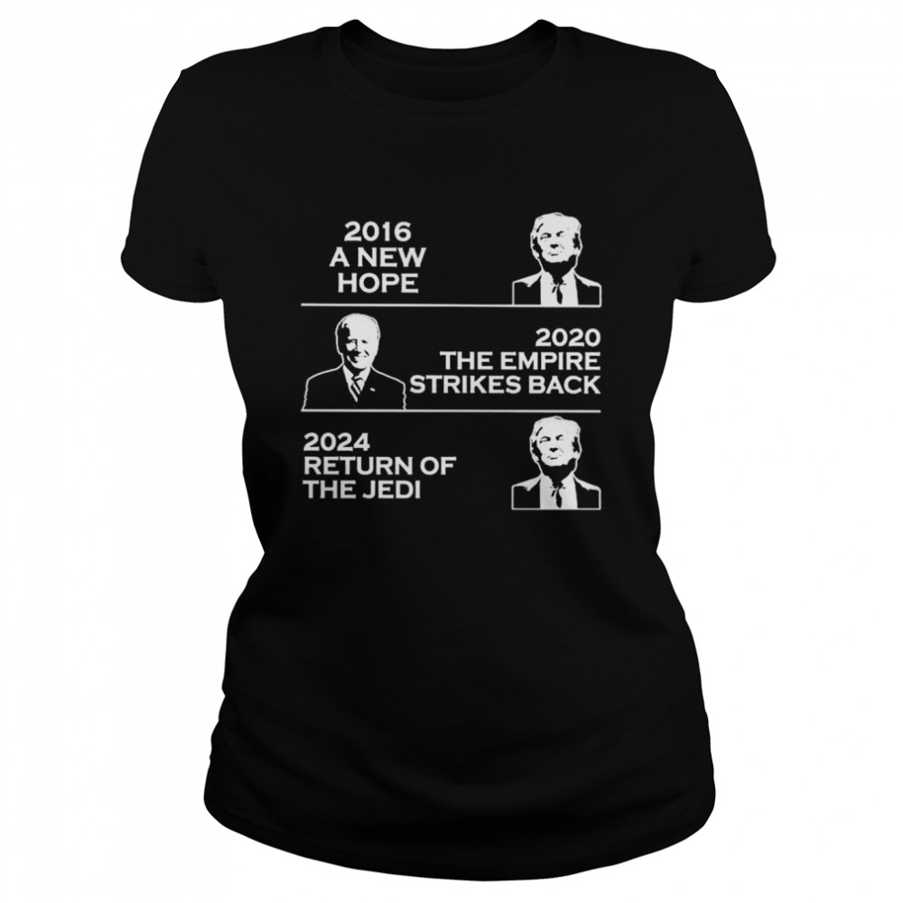 Trump 2016 a new hope Joe Biden 2020 the empire strikes back 2024 return of the Jedi shirt Classic Women's T-shirt