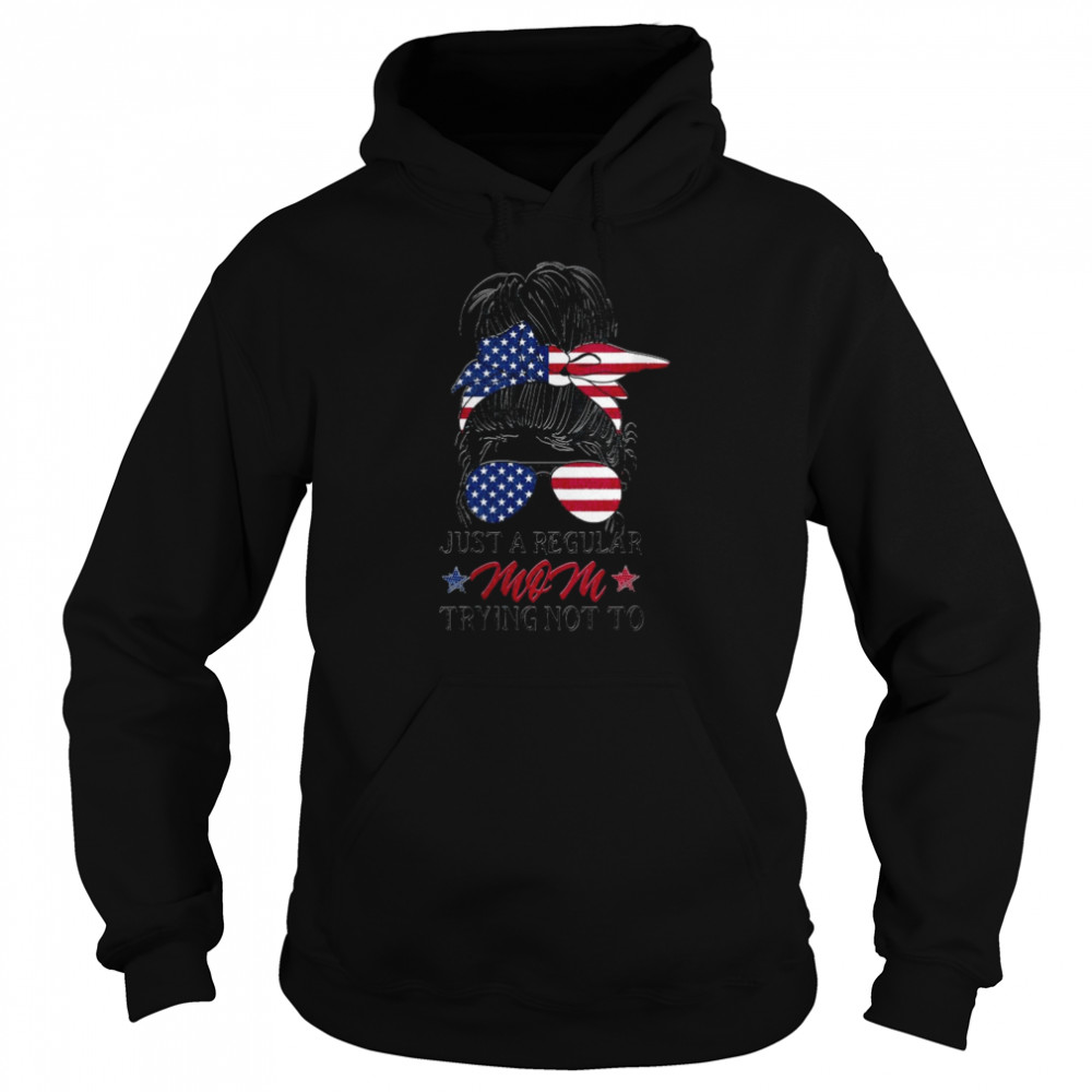 Womens Just a Regular Mom Trying Not To Raise Communists Unisex Hoodie