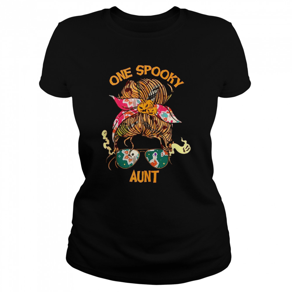 One Spooky Aunt Bandana Halloween  Classic Women's T-shirt