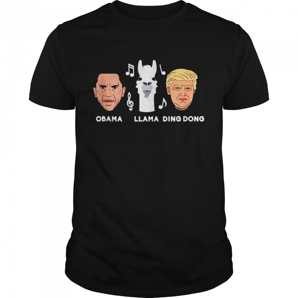 Anti Trump Obama Llama Ding Dong Impeach Democrat  Classic Men's T-shirt