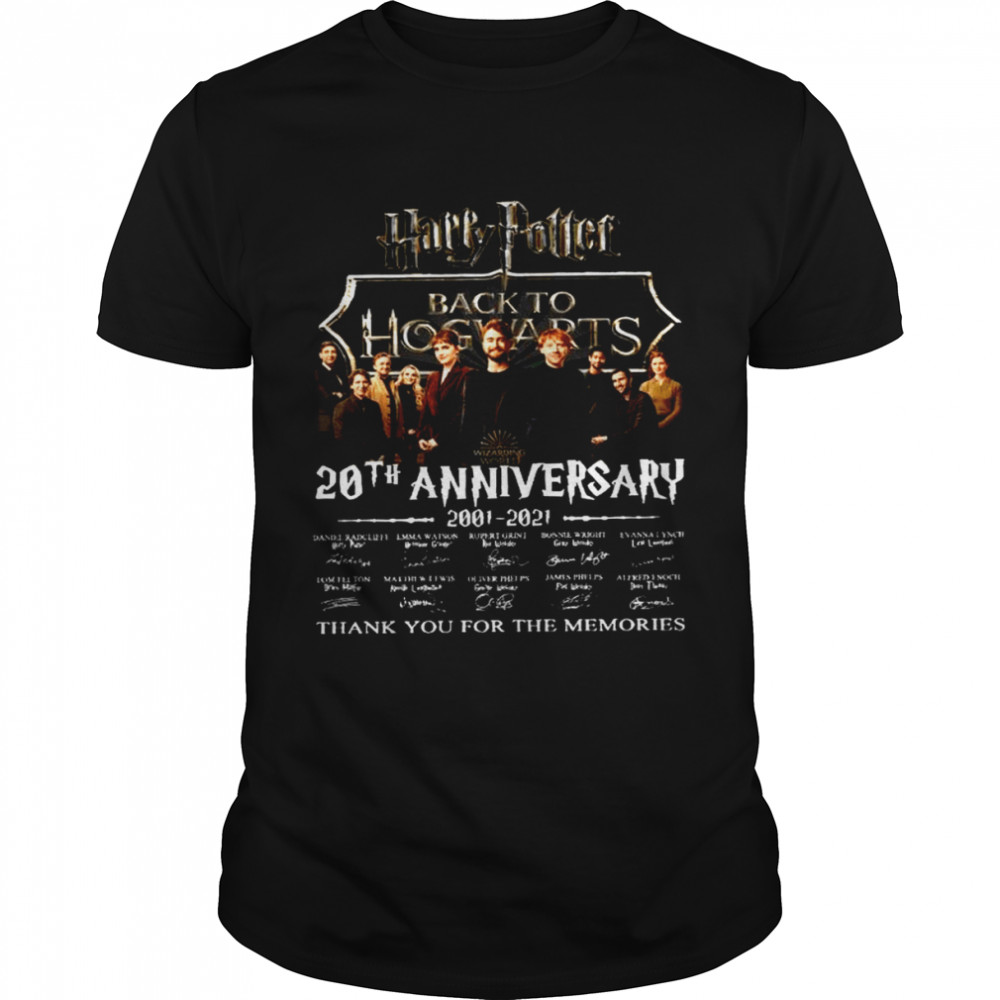 Harry potter back to hogwarts 20th anniversary 2001 2021 thank you for the memories shirt Classic Men's T-shirt