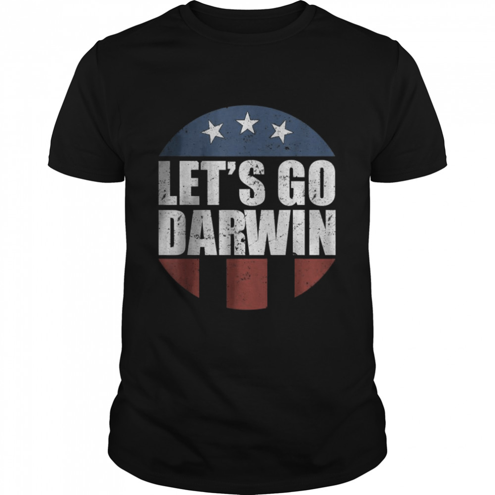 Let’s Go Darwin Conservative Anti Liberal US Flag T-Shirt