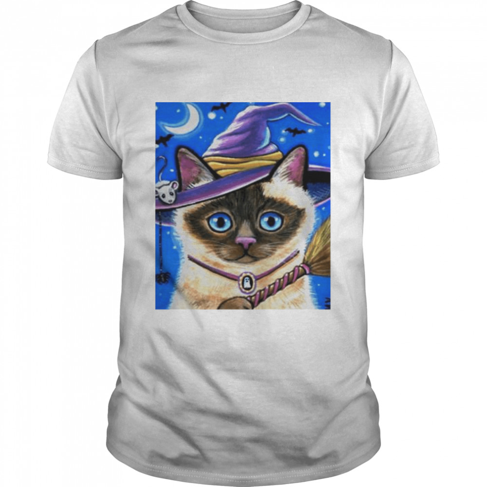 Cat night moon shirt Classic Men's T-shirt