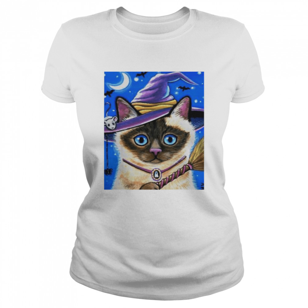 Cat night moon shirt Classic Women's T-shirt