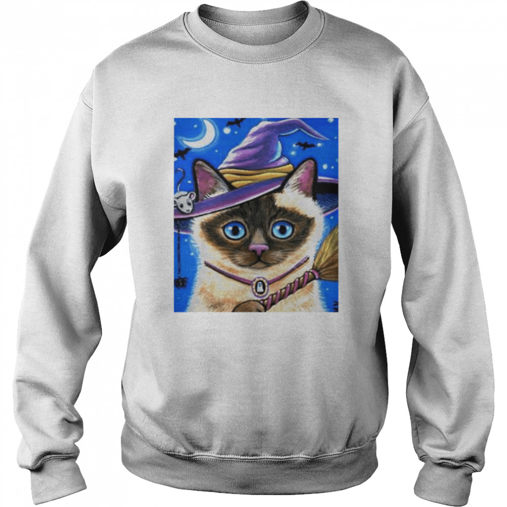 Cat night moon shirt Unisex Sweatshirt