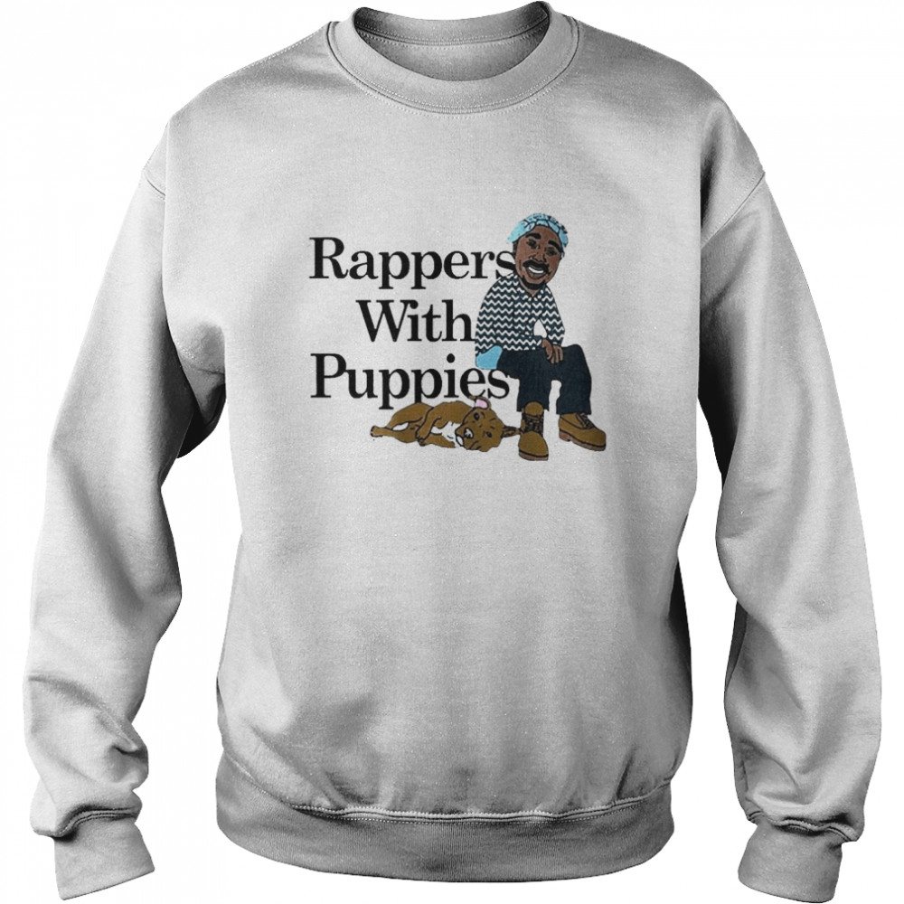 Rappers With Puppies Cartoon Pitbull Rap Lovers Unisex Sweatshirt