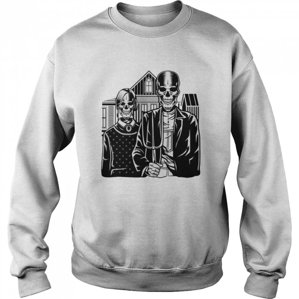 Skeleton Gothic House In Eldon Parody Of American shirt Unisex Sweatshirt