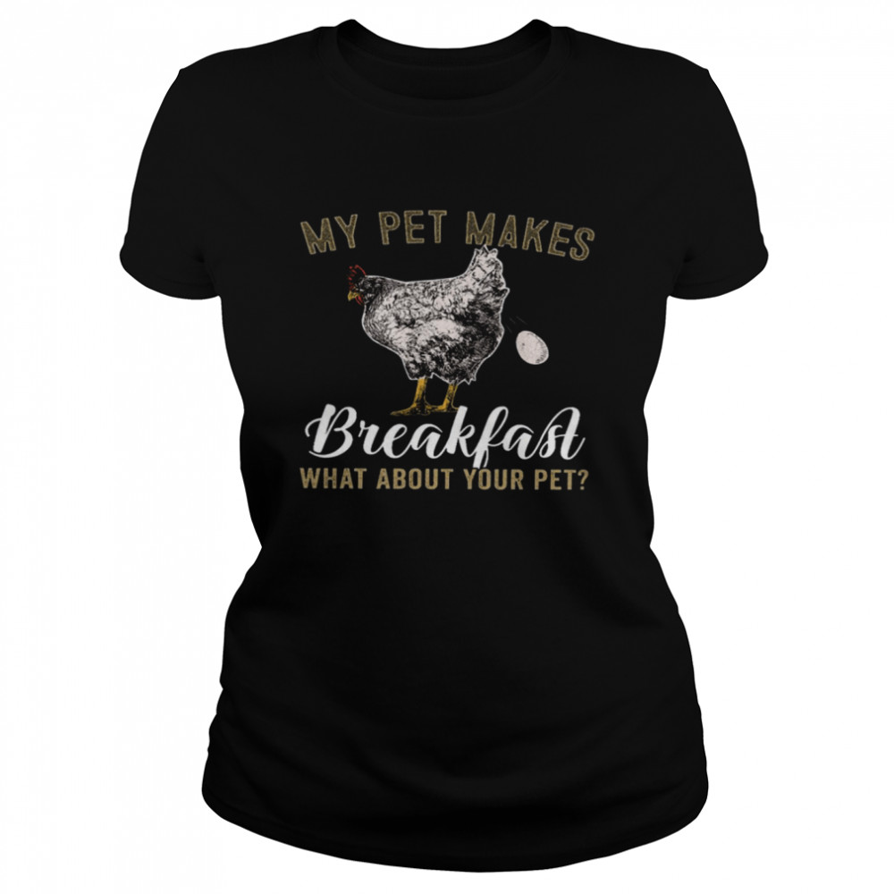 My Pet Makes Breakfast What About Your Pet Classic Women's T-shirt