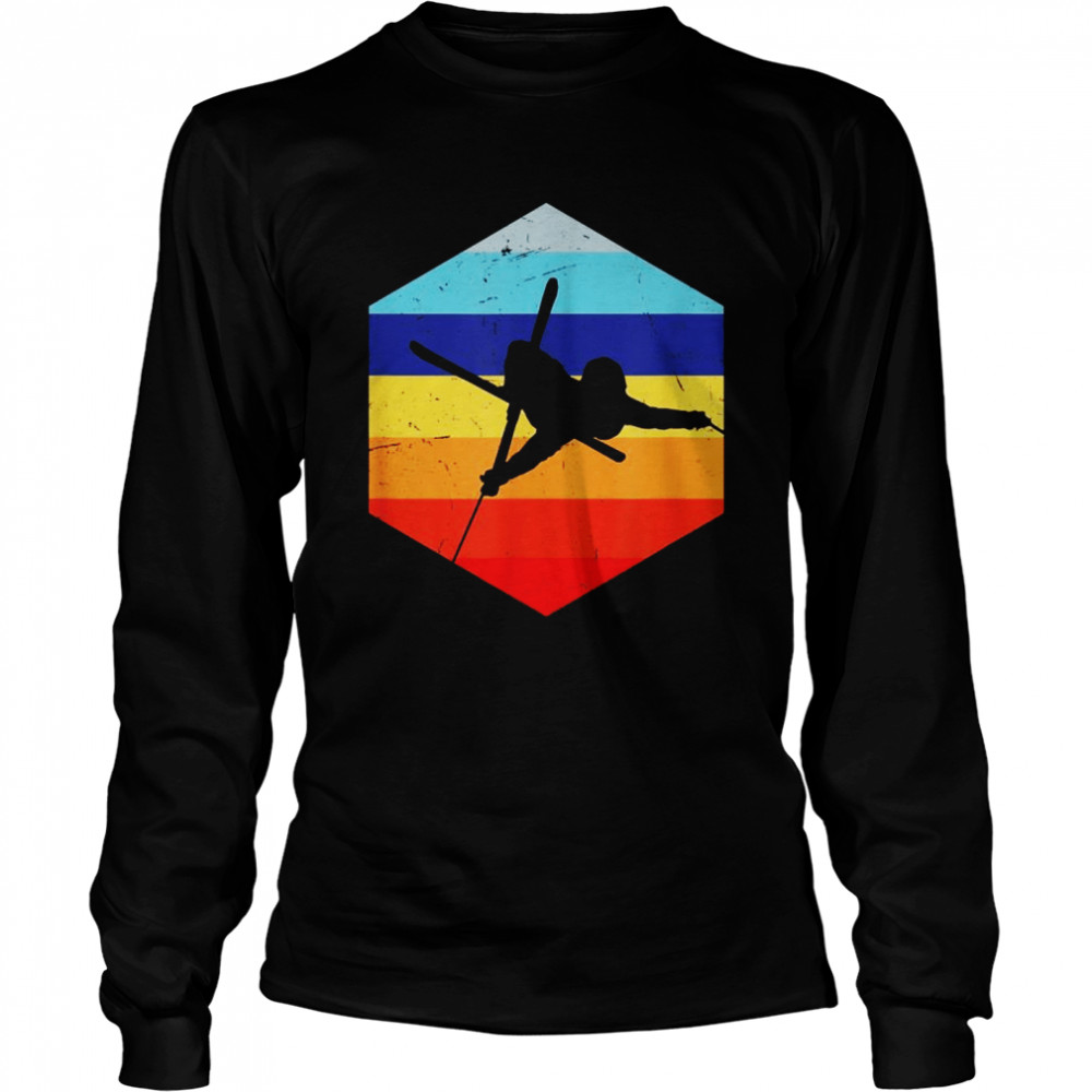 Ski Freestyle Retro Skiing Long Sleeved T-shirt