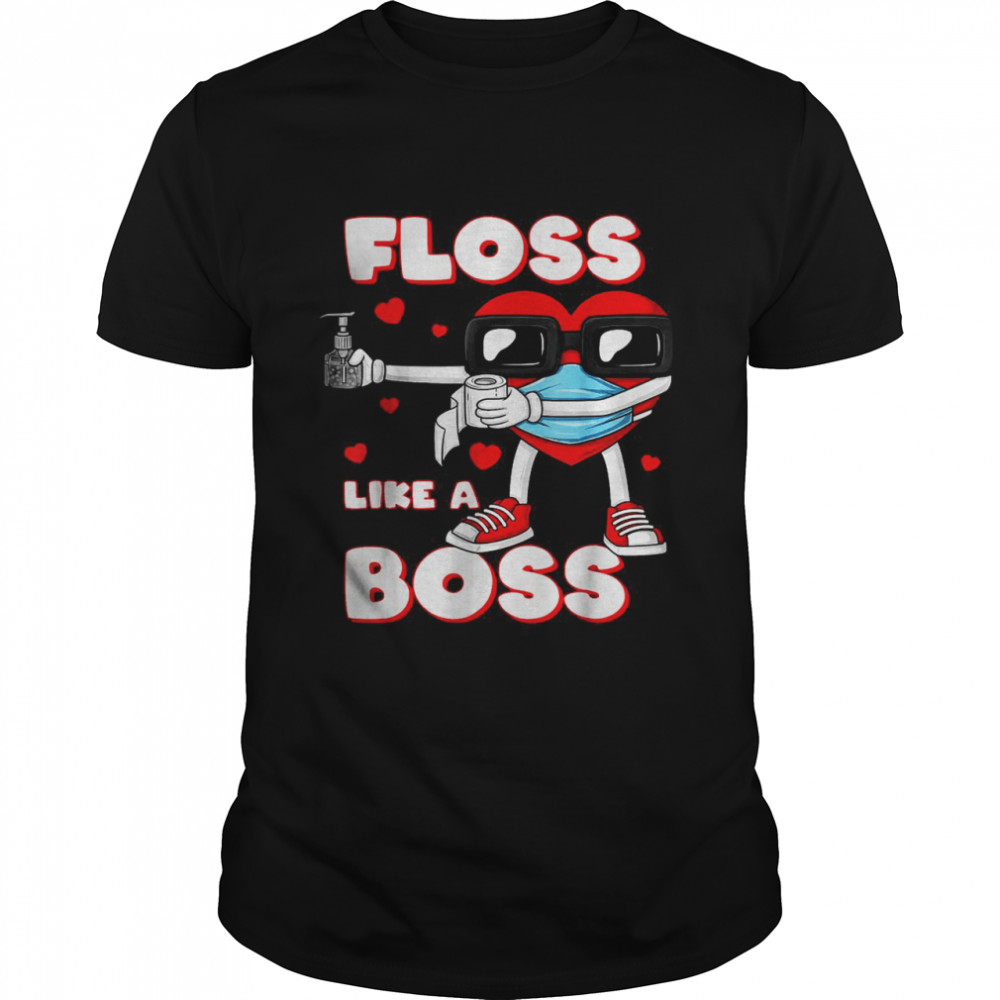 Valentines Day Floss Like A Boss Heart In A Mask Boys Kids T- Classic Men's T-shirt