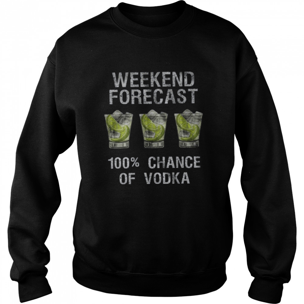 Weekend Forecast 100% Chance Of Vodka Unisex Sweatshirt