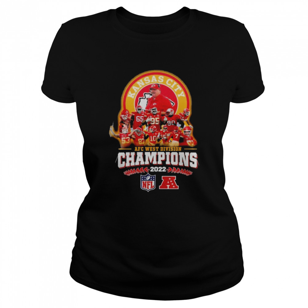 Kansas City Chiefs Football Team 2022 Afc West Division Champions  Classic Women's T-shirt