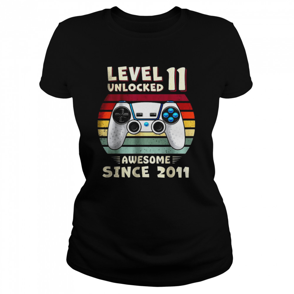 11yr BDay Son Boy Funny Gamer 11th 11 Years Old Birthday T- Classic Women's T-shirt
