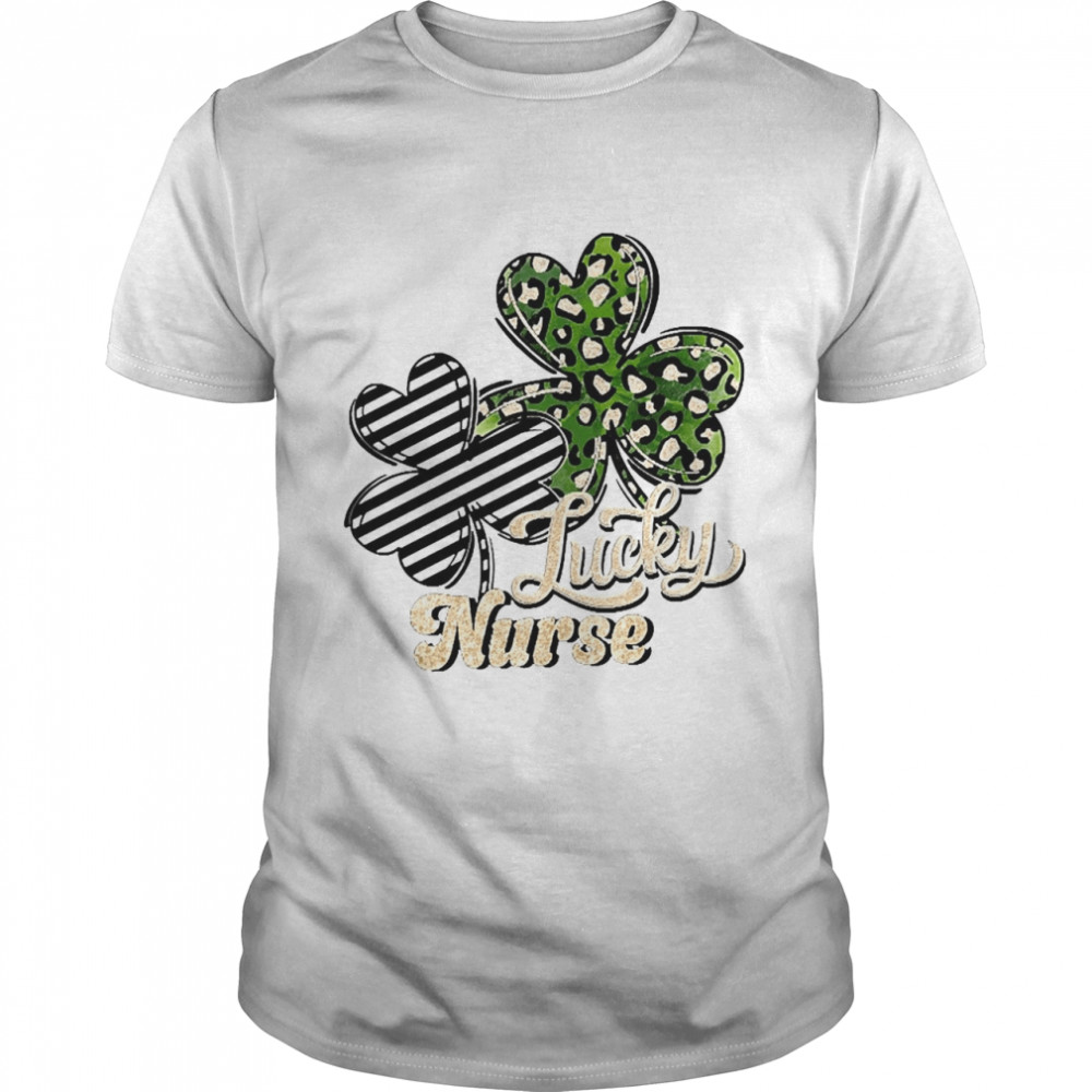 St Patrick’s Day Lucky Nurse Shamrock Clover  Classic Men's T-shirt