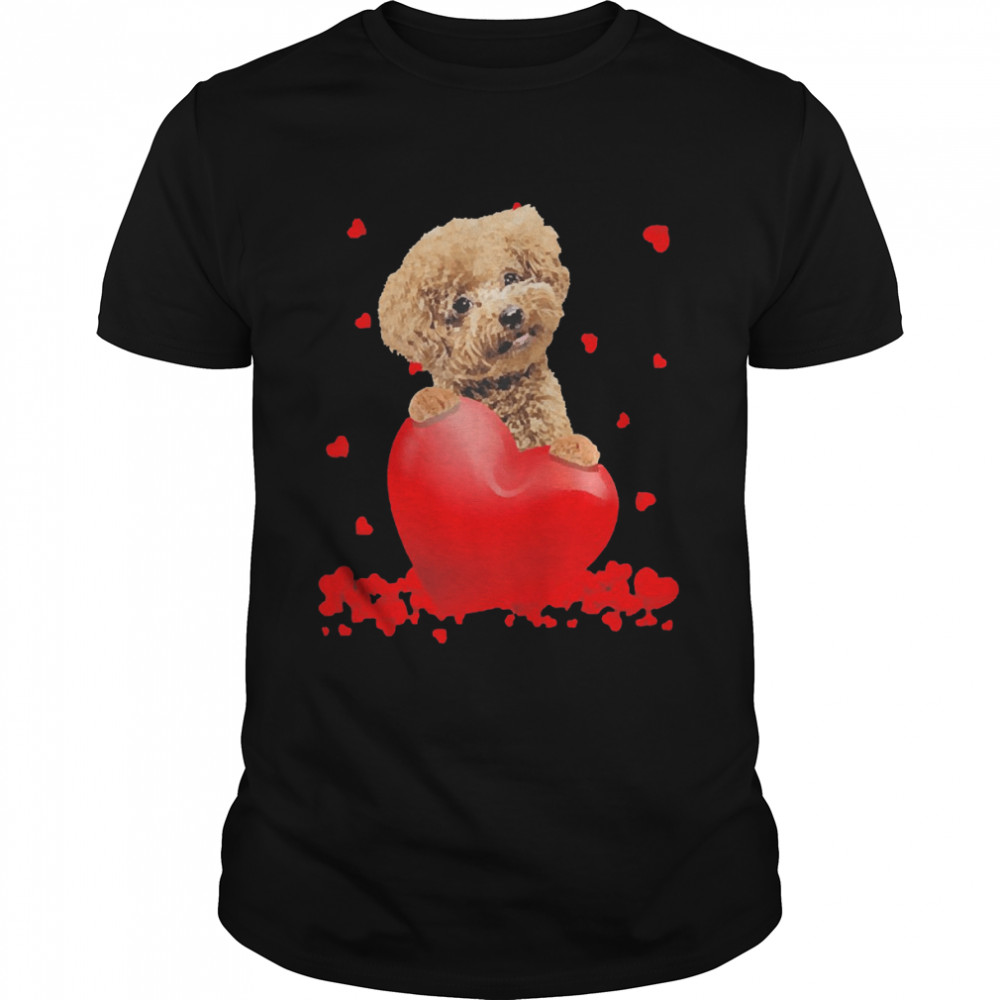 Valentine Hearts Chocolate Toy Poodle  Classic Men's T-shirt