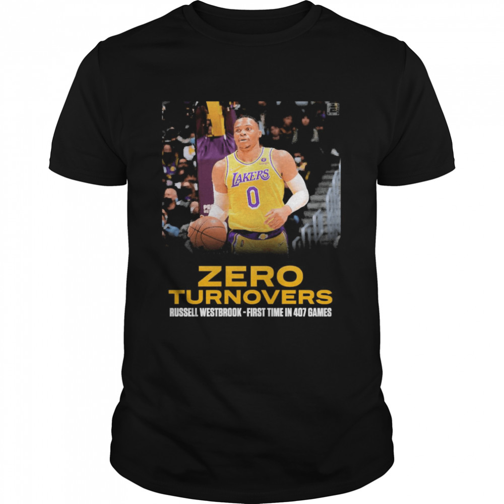Zero Turnovers Russell Westbrook First Time In 407 Games Shirt