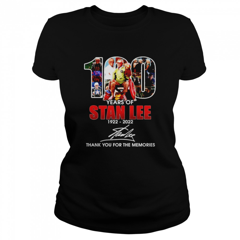 Stan Lee Signing Schedule 2022 100 Years Of Stan Lee 1922 2022 Thank You For The Memories Signature Shirt  - Trend T Shirt Store Online