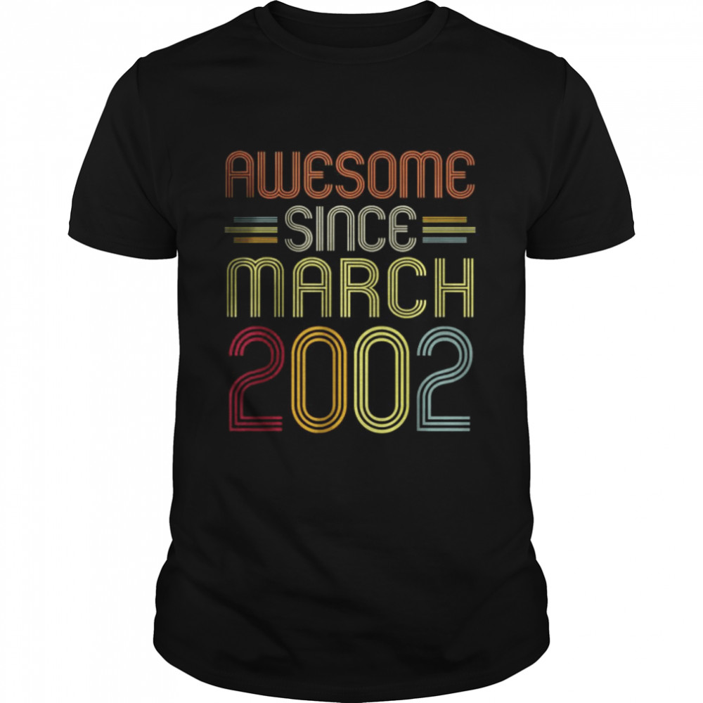 Awesome Since March 2002 20 Years Old T- Classic Men's T-shirt