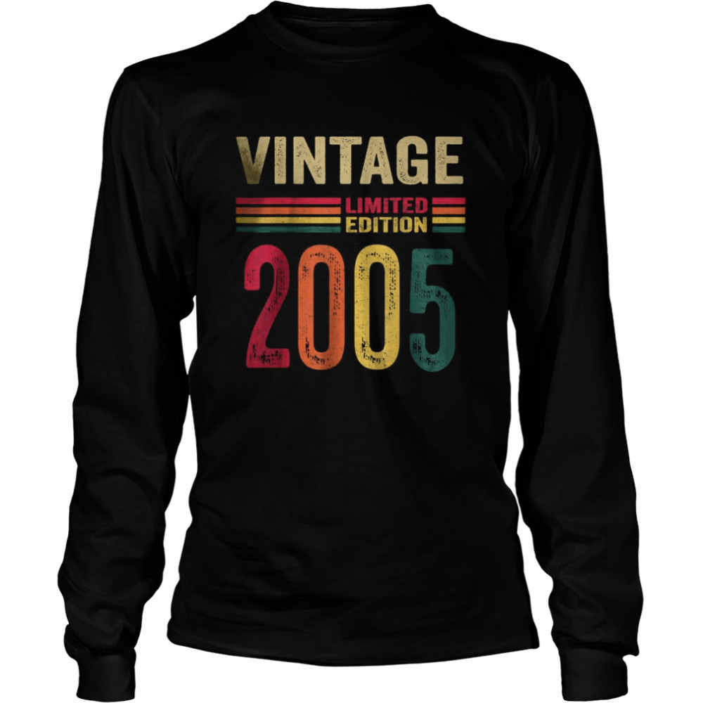 Vintage 2005 Limited Edition 17th Birthday T- Long Sleeved T-shirt