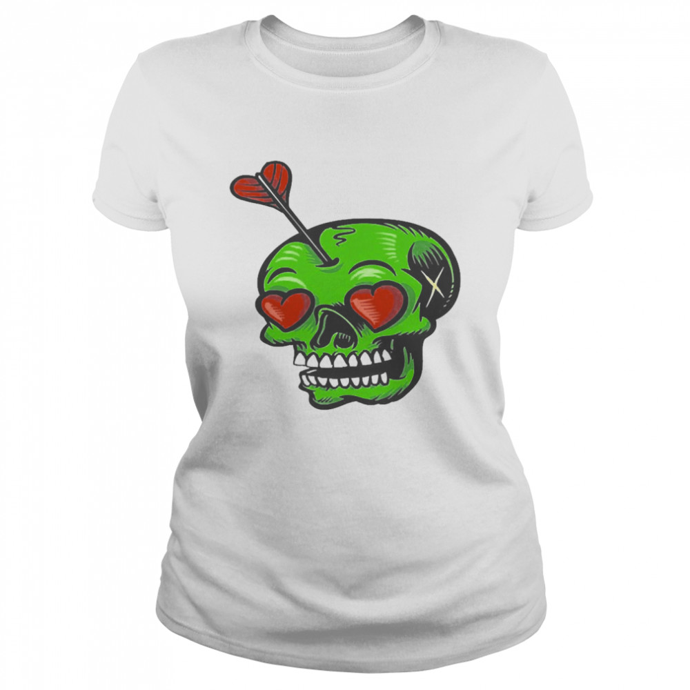 Skull Stuck In Love Valentine’s Day Classic Women's T-shirt