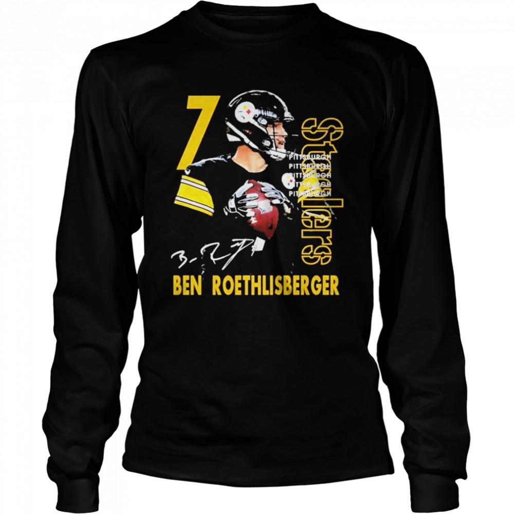 2022 Ben Roethlisberger 7 Steelers Pittsburgh Long Sleeved T-shirt